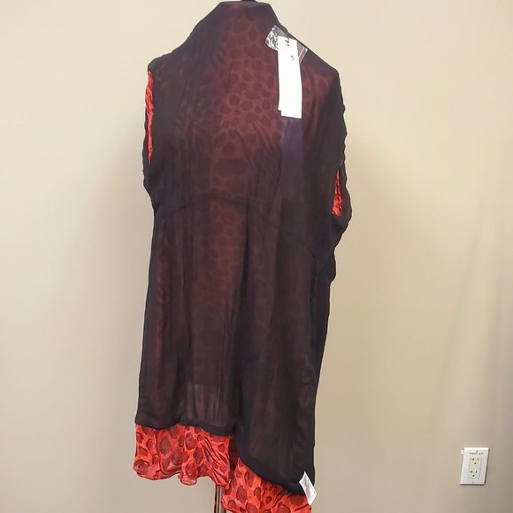 IRO Linger Leopard Print Ruffles Wrap Dress Sz 38 US 6 NWT - Picture 12 of 16